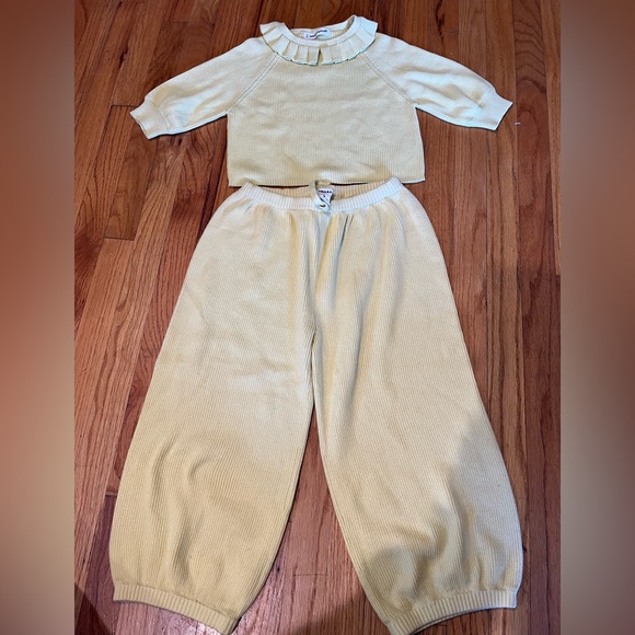 Misha And Puff Yellow matching ribbed Set with Cozy Balloon...